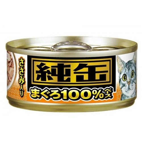 AIXIA 純缶 吞拿魚拼雞肉 (橙色) 貓罐頭