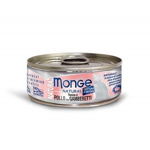 MONGE Natural 野生海洋系列 - 吞拿魚雞肉拼海蝦貓罐頭