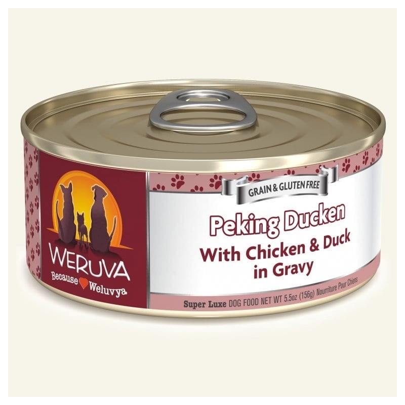WERUVA 經典系列 雞肉鴨肉 (酒紅色)狗罐頭