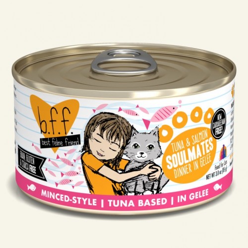 B.F.F. 吞拿魚+三文魚(橙色)貓罐頭