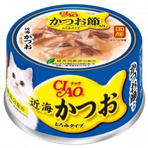 CIAO 鰹魚+木魚貓罐頭