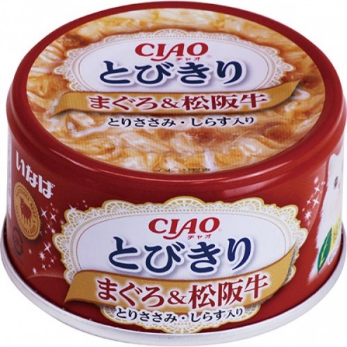 CIAO 特選吞拿魚+松阪牛+雞肉+白飯魚貓罐頭