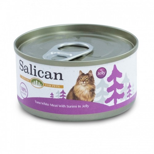 SALICAN 挪威森林 白肉吞拿魚+蟹肉啫喱(紫)貓罐頭
