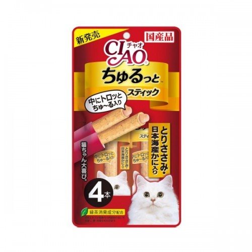CIAO 流心棒 雞肉, 日本海產蟹味貓小食