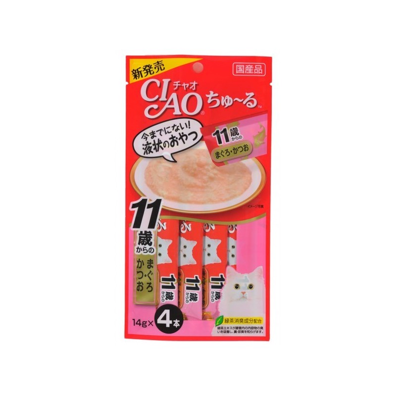 CIAO Churu 吞拿魚+鰹魚醬貓小食 (+11歳)