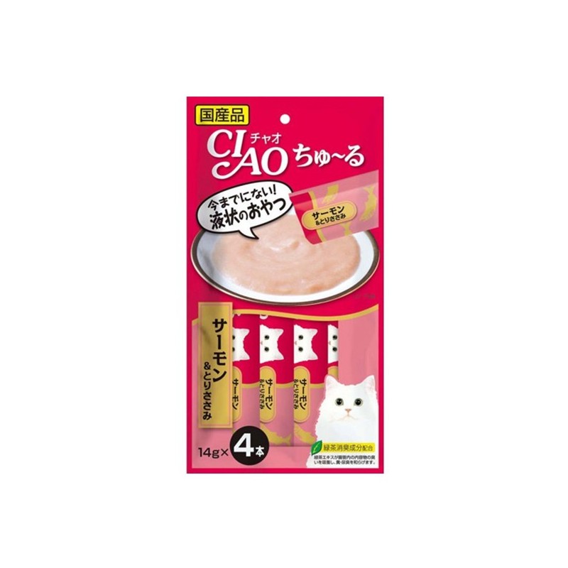 CIAO Churu 三文魚+雞肉醬貓小食