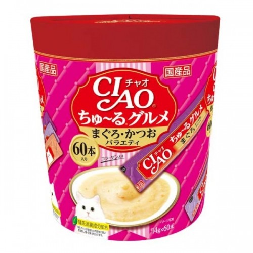 CIAO Churu 吞拿魚+鰹魚醬 桶裝Party Mix貓小食