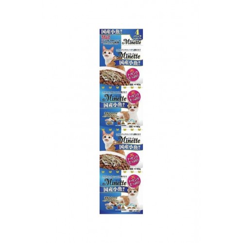 日の味 Minette 精緻4連包系列 添加小魚乾貓糧 40gx4