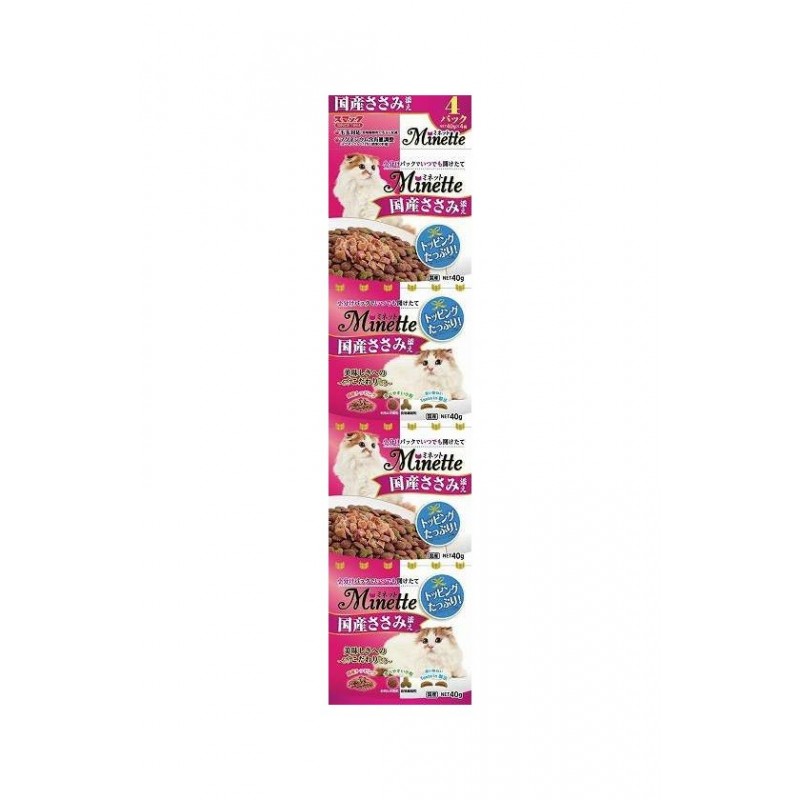 日の味 Minette 精緻4連包系列 添加雞胸肉乾貓糧 40gx4
