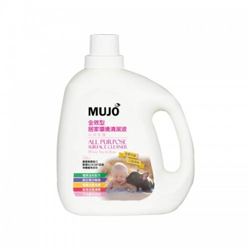 MUJO+ 木酢家 白茶玫瑰 居家環境清潔液 (全效型) 2L