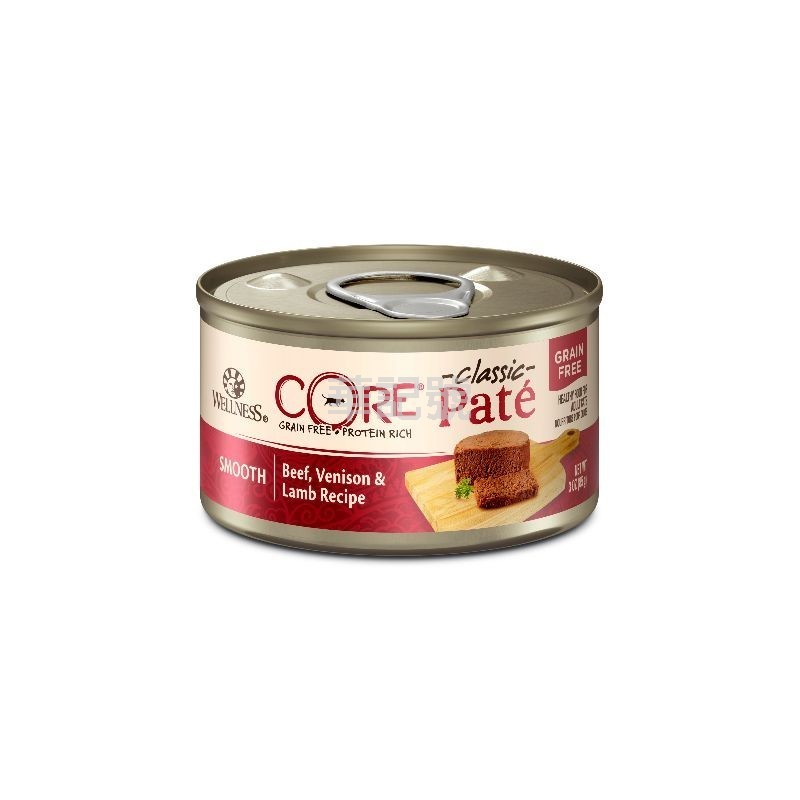 WELLNESS Core Pâté 肉醬 無穀物 牛肉鹿肉拼羊肉貓罐頭 156 G