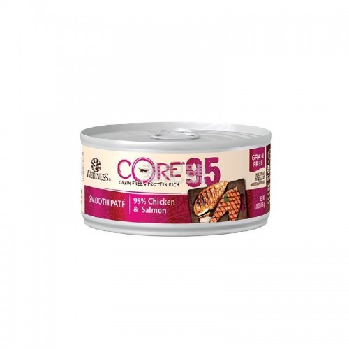 WELLNESS Core 95% 無穀物雞肉三文魚貓罐頭 156 G