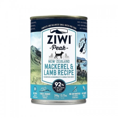 ZIWI PEAK 鮮肉狗罐頭系列 鯖魚及羊肉配方 390G
