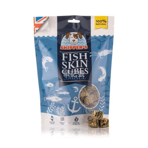Skipper's 英國鮮魚派 - 低溫慢乾天然潔齒小食 - 天然膠原層層魚皮粒 250g